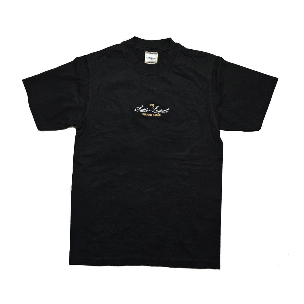 NEW SAINT-LAURENT HEAVYWEIGHT TEE - Noir/Black