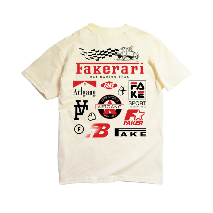 Fakerari RAT RACE T-SHIRT - Cream