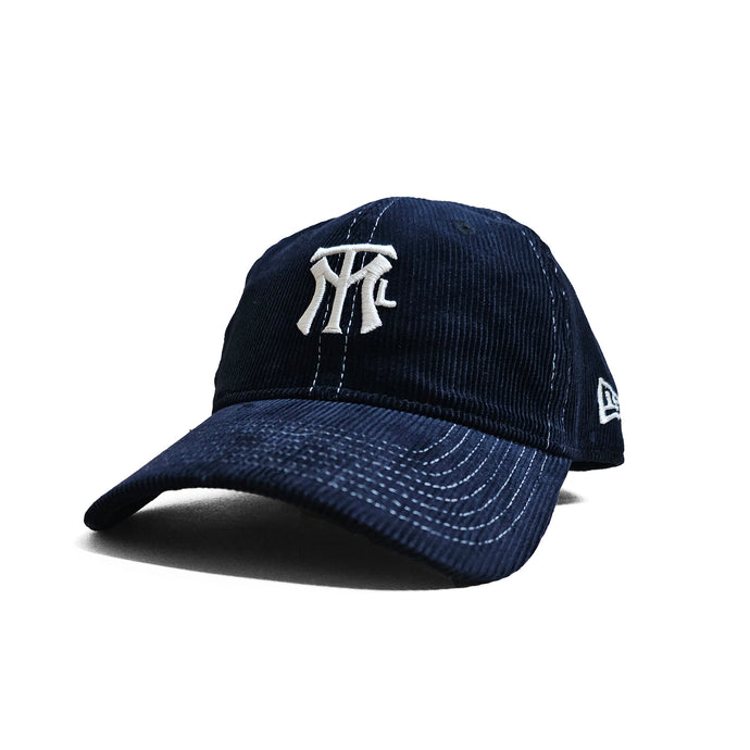 MTL x NEW ERA 9TWENTY CORDUROY Marine & coutures blanches/Navy & White stitching