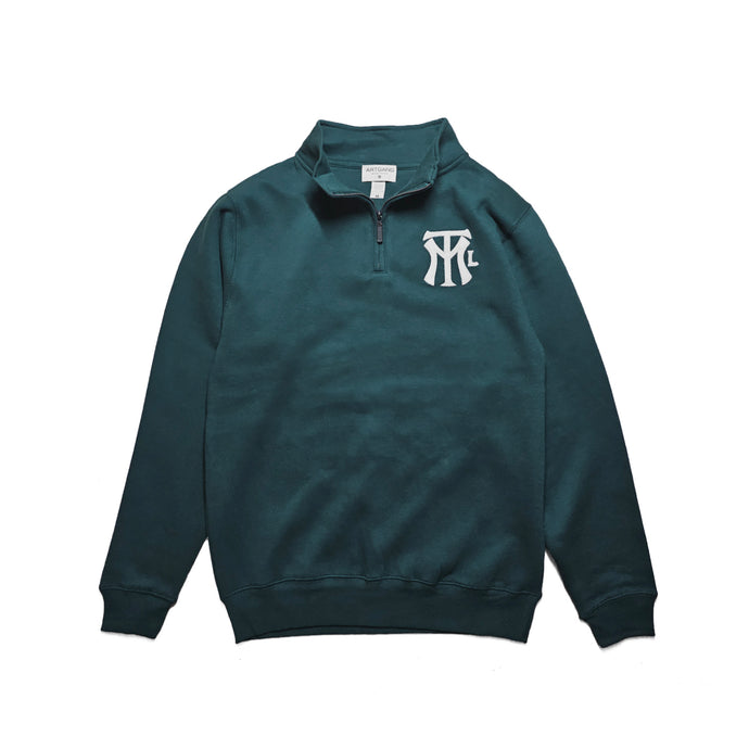 MTL 1/4 ZIP SWEATER  - Vert forêt/ Forest green