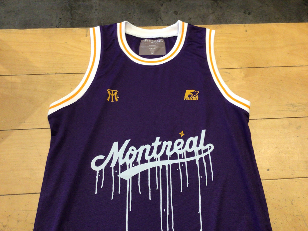 Mtl Basket-Ball Jersey Purple/ Yellow