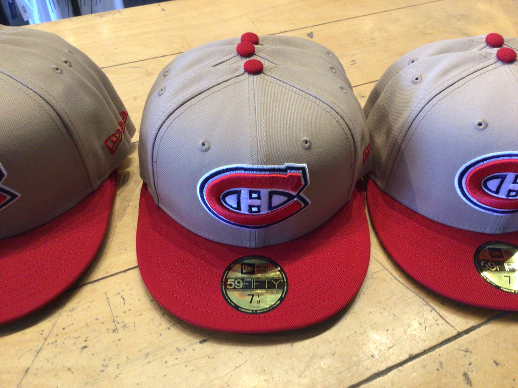 NEW ERA x HABS - Fitted brun kaki et rouge