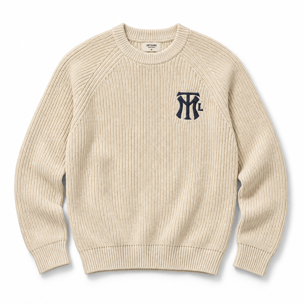 MTL KNIT SWEATER - Crème/cream