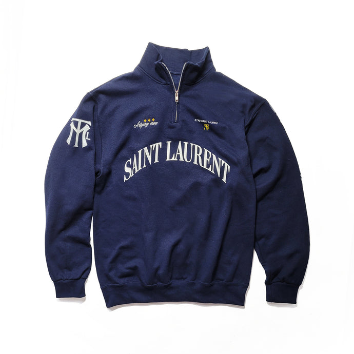 SAINT LAURENT CREW- 1/4 zip Sweatshirt