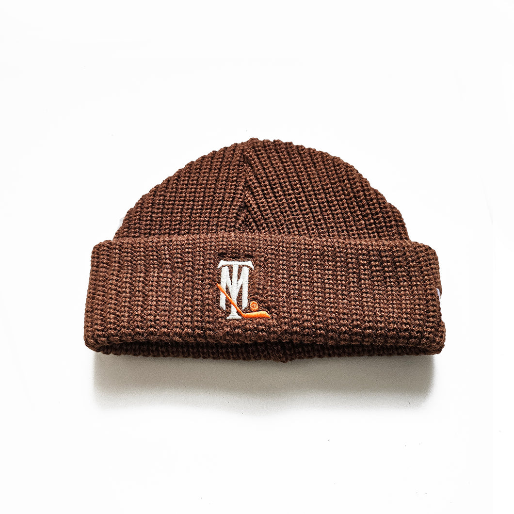 MTL HOCKEY SHORT BEANIE - Rosted peanut