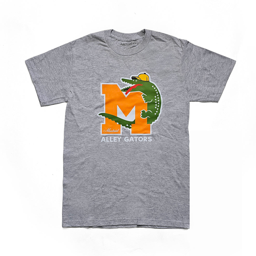 ALLEY GATOR - Athletic Grey t-shirt