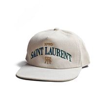 SAINT LAURENT FC CORDUROY CAP - Cream