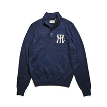 MTL HERITAGE 3 BUTTON SWEATER - Marin/Navy